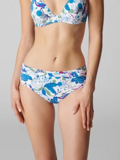 Culotte de bain taille haute - Blanc Littoral