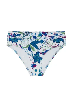 Culotte de bain taille haute - Blanc Littoral