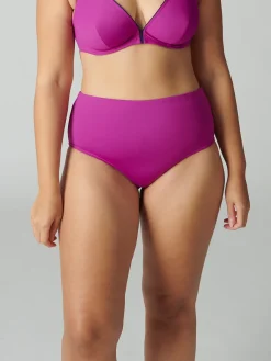 Culotte de bain taille haute - Bougainvillier