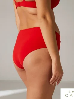 Culotte de bain taille haute - Cherry