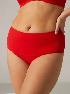 Culotte de bain taille haute - Cherry