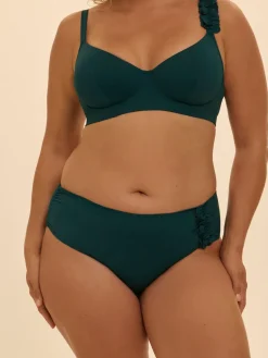 Culotte de bain taille haute - Emeraude