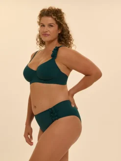 Culotte de bain taille haute - Emeraude