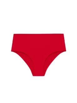 Culotte de bain taille haute - Ecarlate