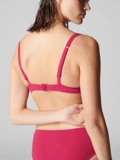 Culotte de bain taille haute - Framboise
