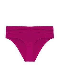 Culotte de bain taille haute - Framboise