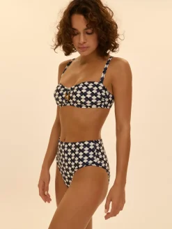 Culotte de bain taille haute - Imprimé sailling