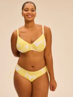 Culotte de bain taille haute - Imprimé Pluméria