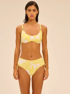 Culotte de bain taille haute - Imprimé Pluméria