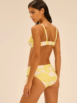 Culotte de bain taille haute - Imprimé Pluméria