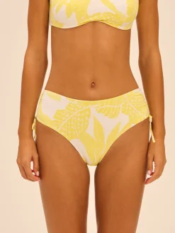 Culotte de bain taille haute - Imprimé Pluméria