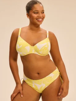Culotte de bain taille haute - Imprimé Pluméria