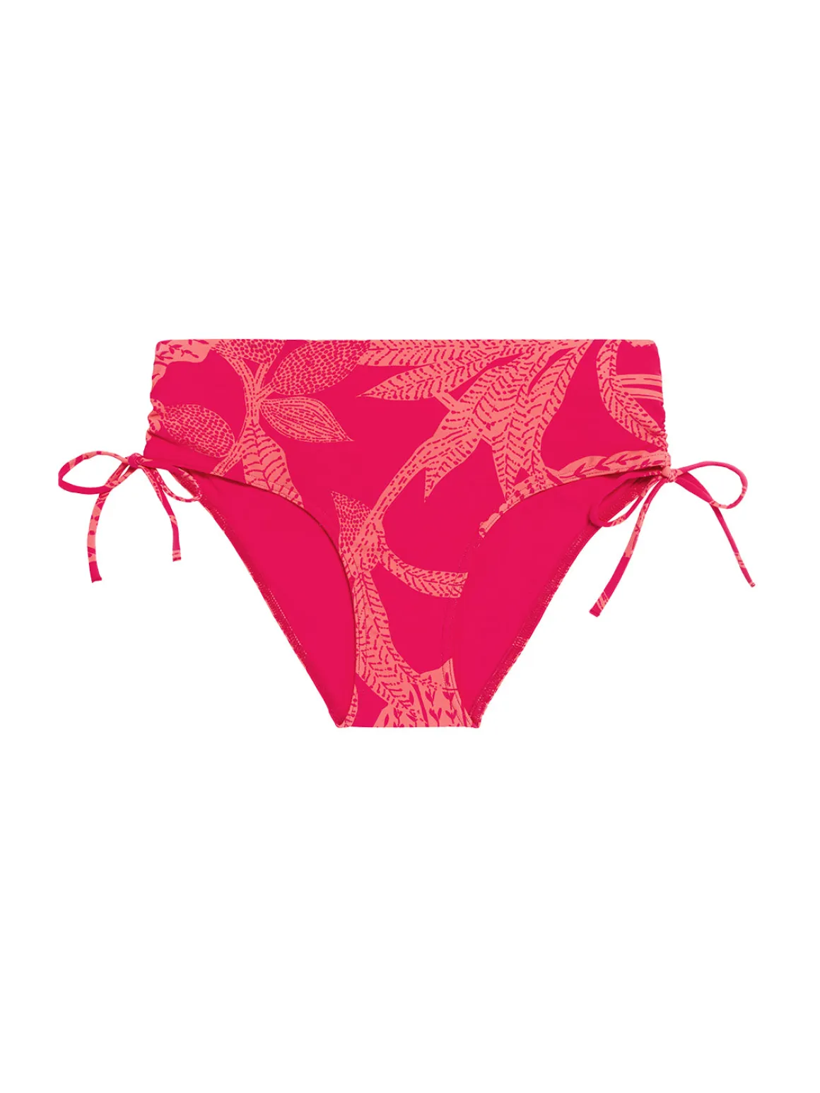 Culotte de bain taille haute - Imprimé Bright Rose