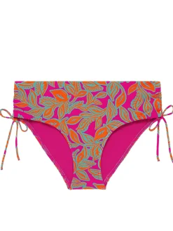 Culotte de bain taille haute - Imprimé Rose Ménara