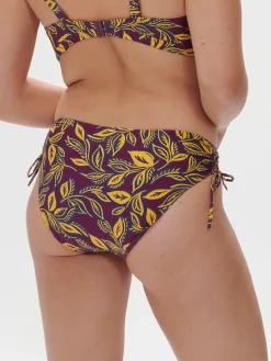 Culotte de bain taille haute - Imprimé Violet Agadir