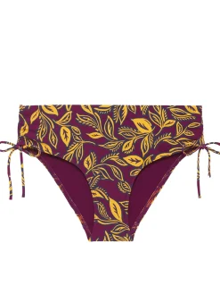 Culotte de bain taille haute - Imprimé Violet Agadir