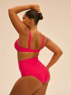 Culotte de bain taille haute - Lipstick
