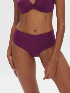Culotte de bain taille haute - Mûre
