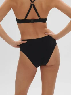 Culotte de bain taille haute - Noir