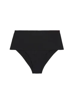 Culotte de bain taille haute - Noir
