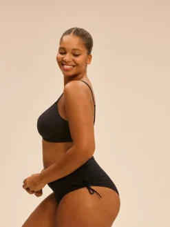 Culotte de bain taille haute - Noir