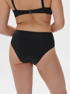 Culotte de bain taille haute - Noir