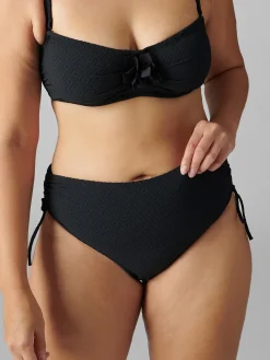 Culotte de bain taille haute - Noir