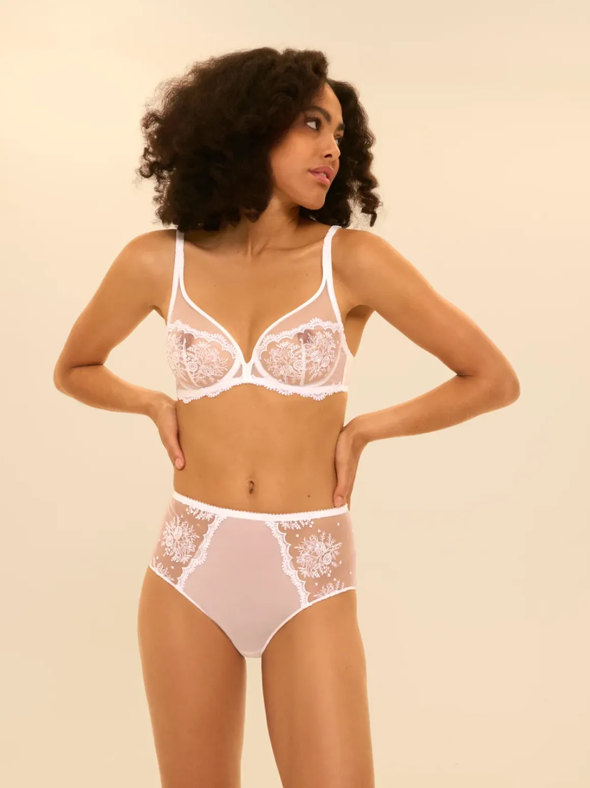 Culotte taille haute - Blanc
