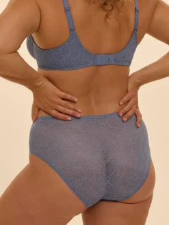 Culotte taille haute - Bleu Chambray