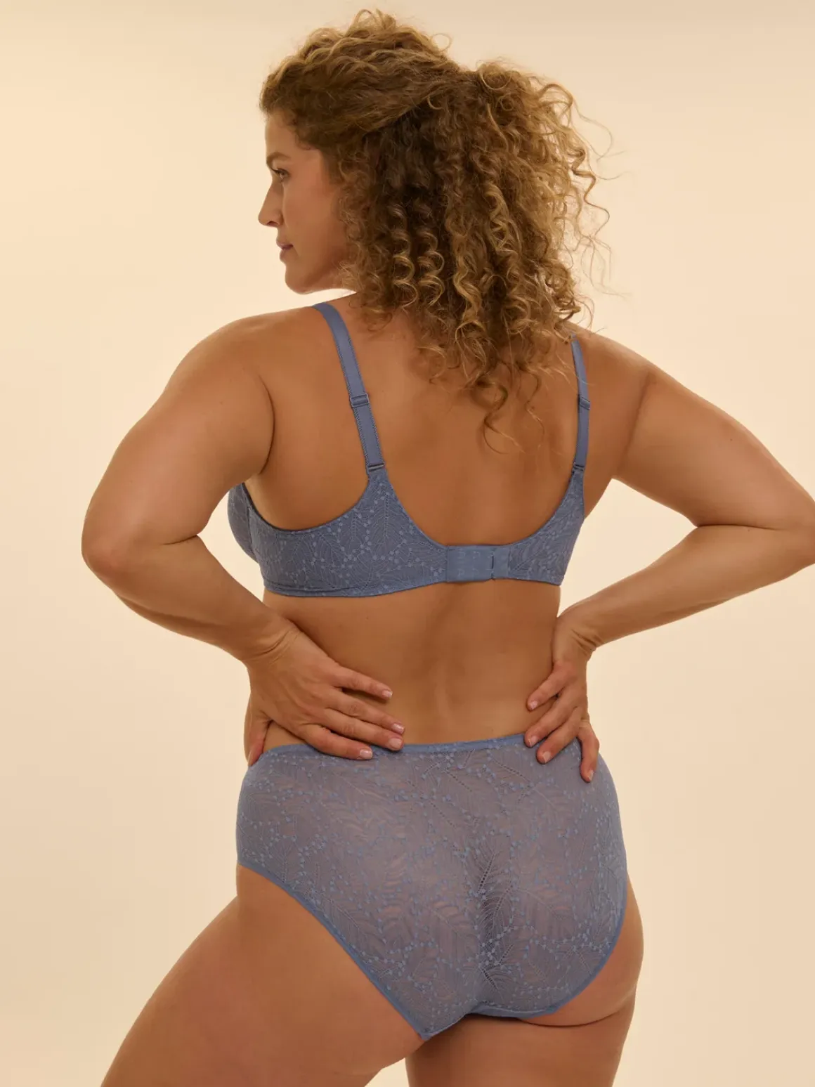 Culotte taille haute - Bleu Chambray