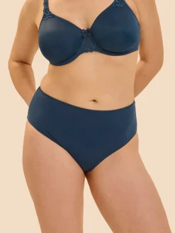 Culotte taille haute - Bleu pétrole