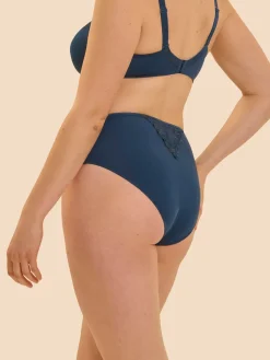 Culotte taille haute - Bleu pétrole