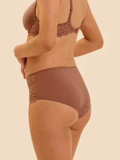 Culotte taille haute - Brun coco