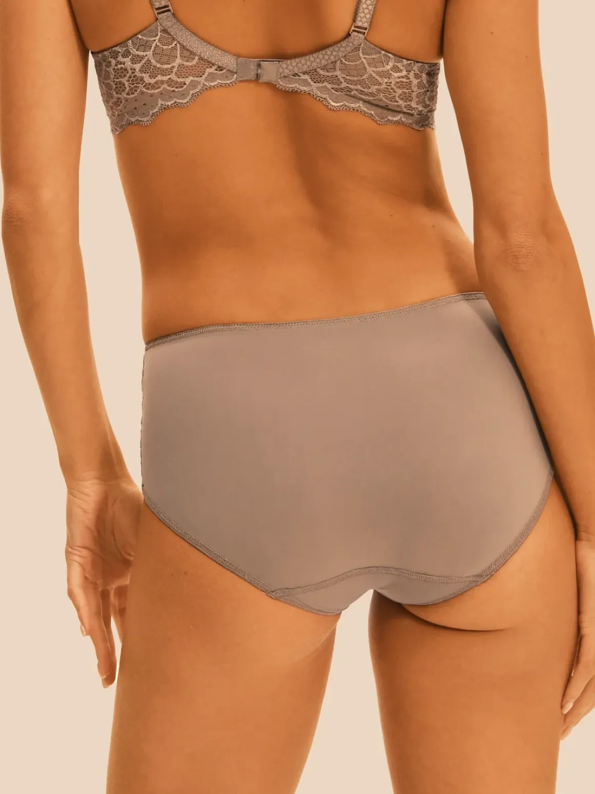 Culotte taille haute - Grège