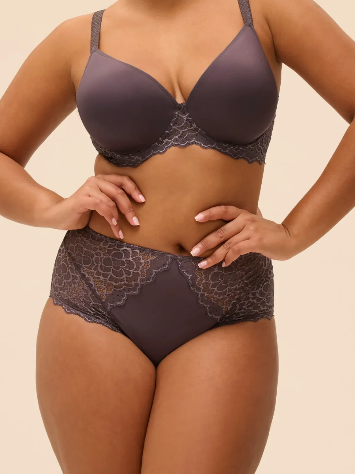 Culotte taille haute - Gris Graphite