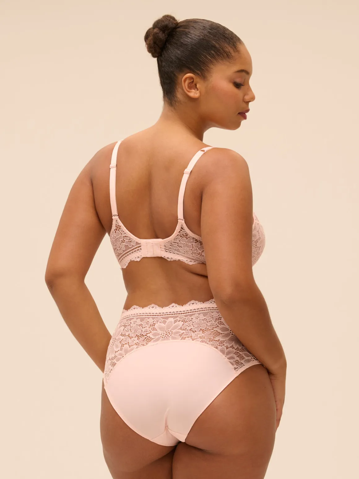 Culotte taille haute - Poudre Pétale