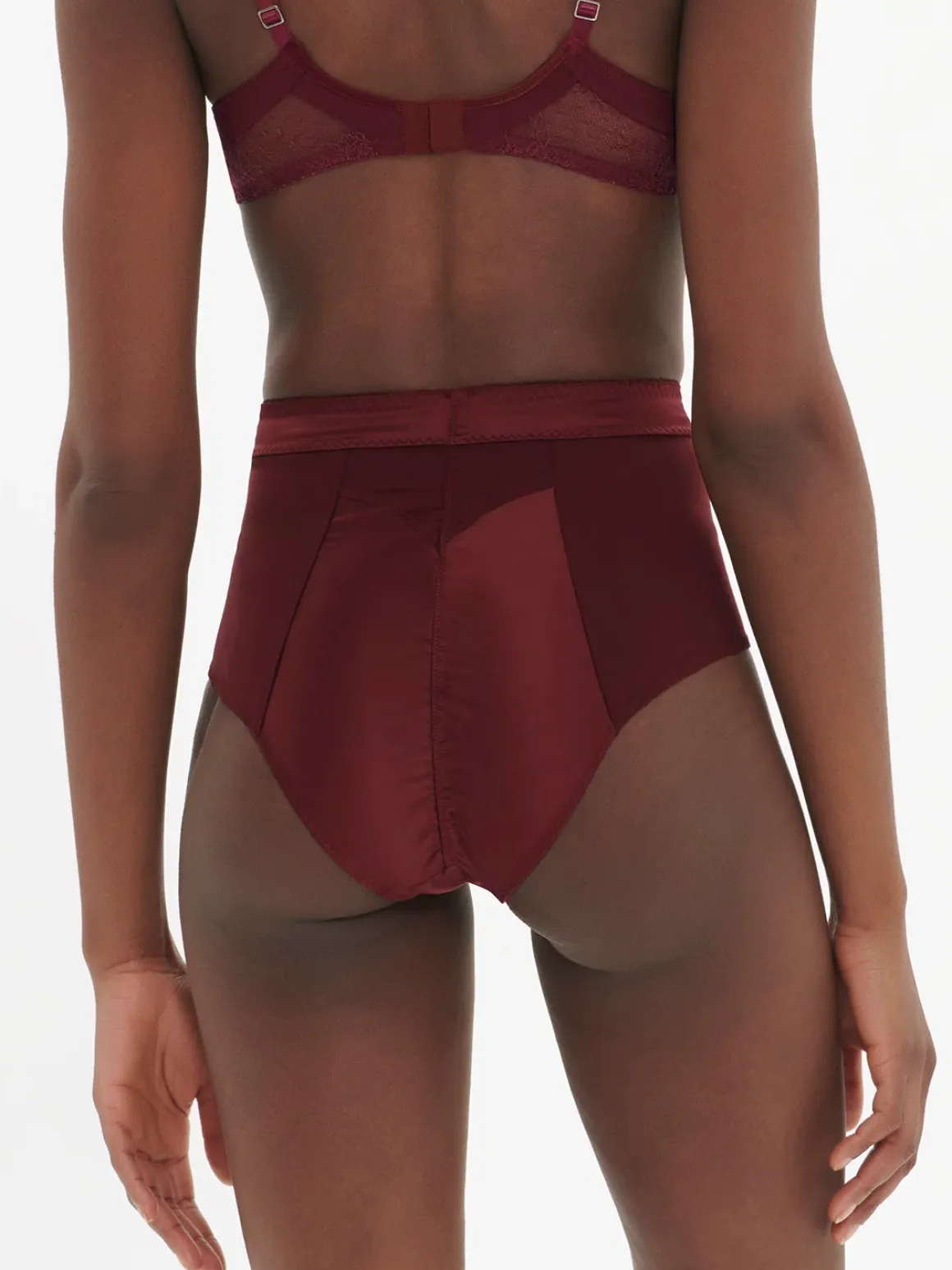 Culotte taille haute - Rouge Obscur