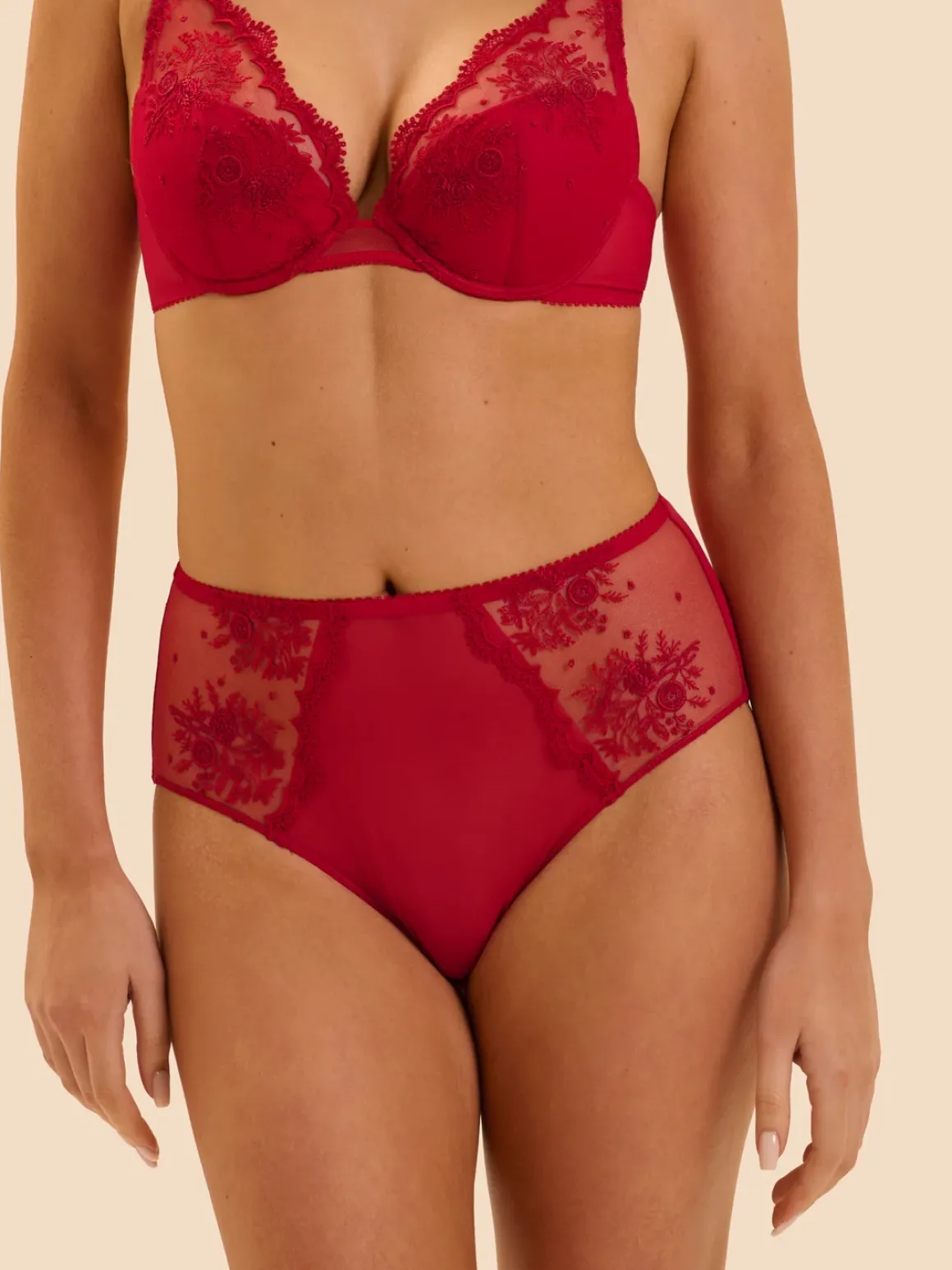 Culotte taille haute - Rouge Opéra