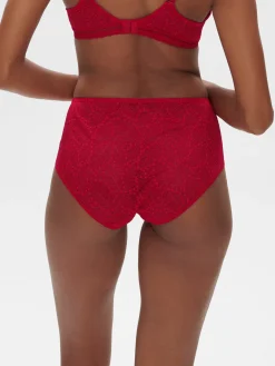 Culotte taille haute - Rubis/rose