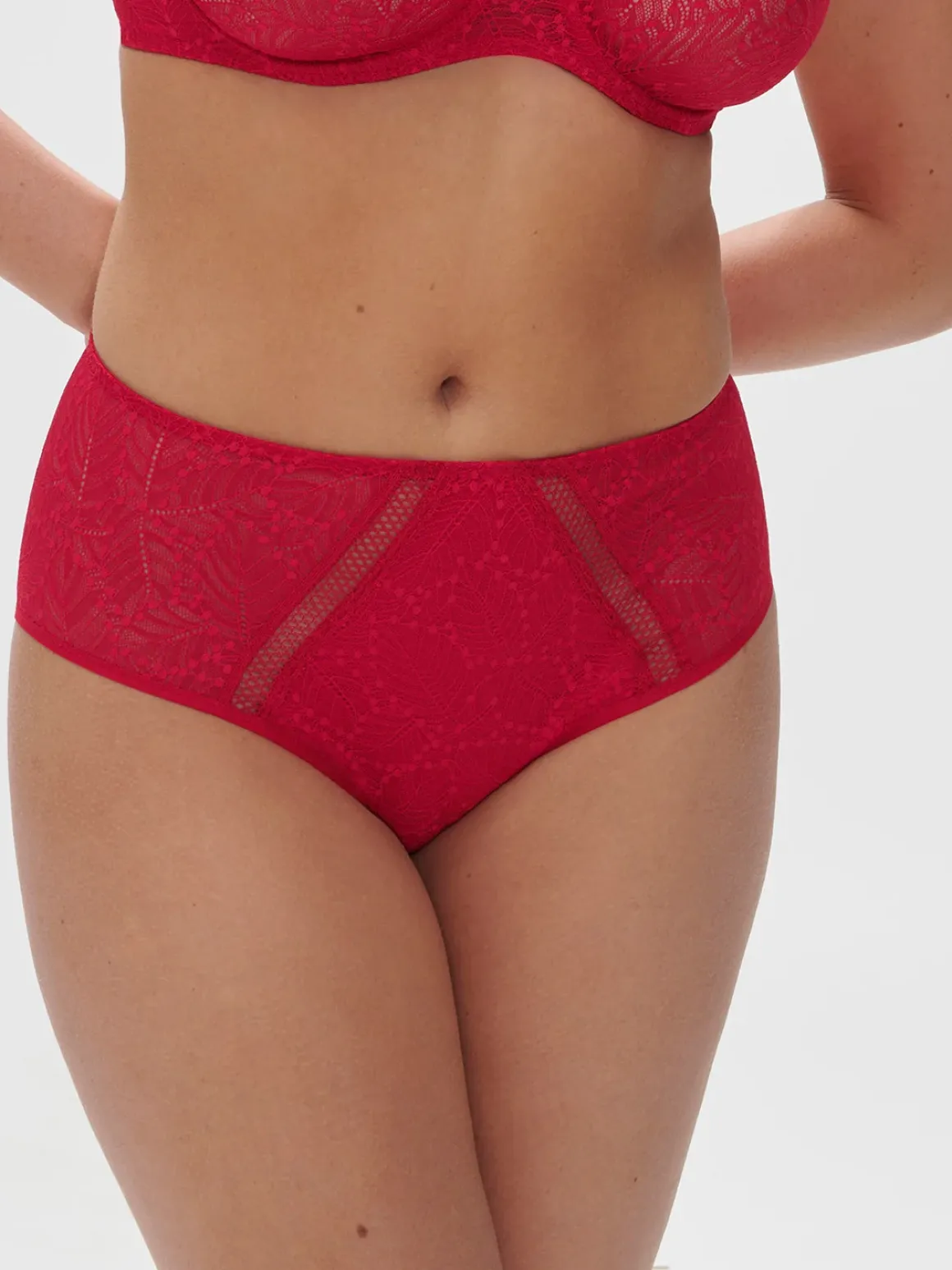 Culotte taille haute - Rubis/rose