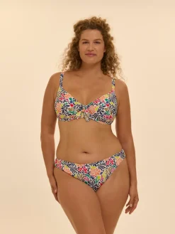 Haut de maillot de bain avec armatures - Imprimé tropico blanc