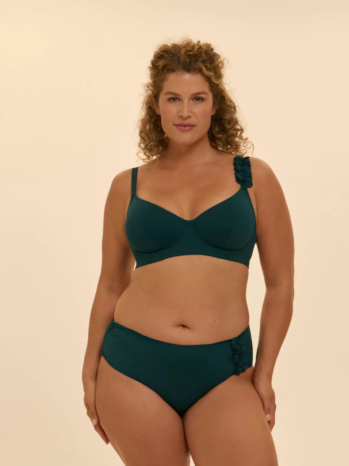 Haut de maillot de bain avec armatures - Emeraude