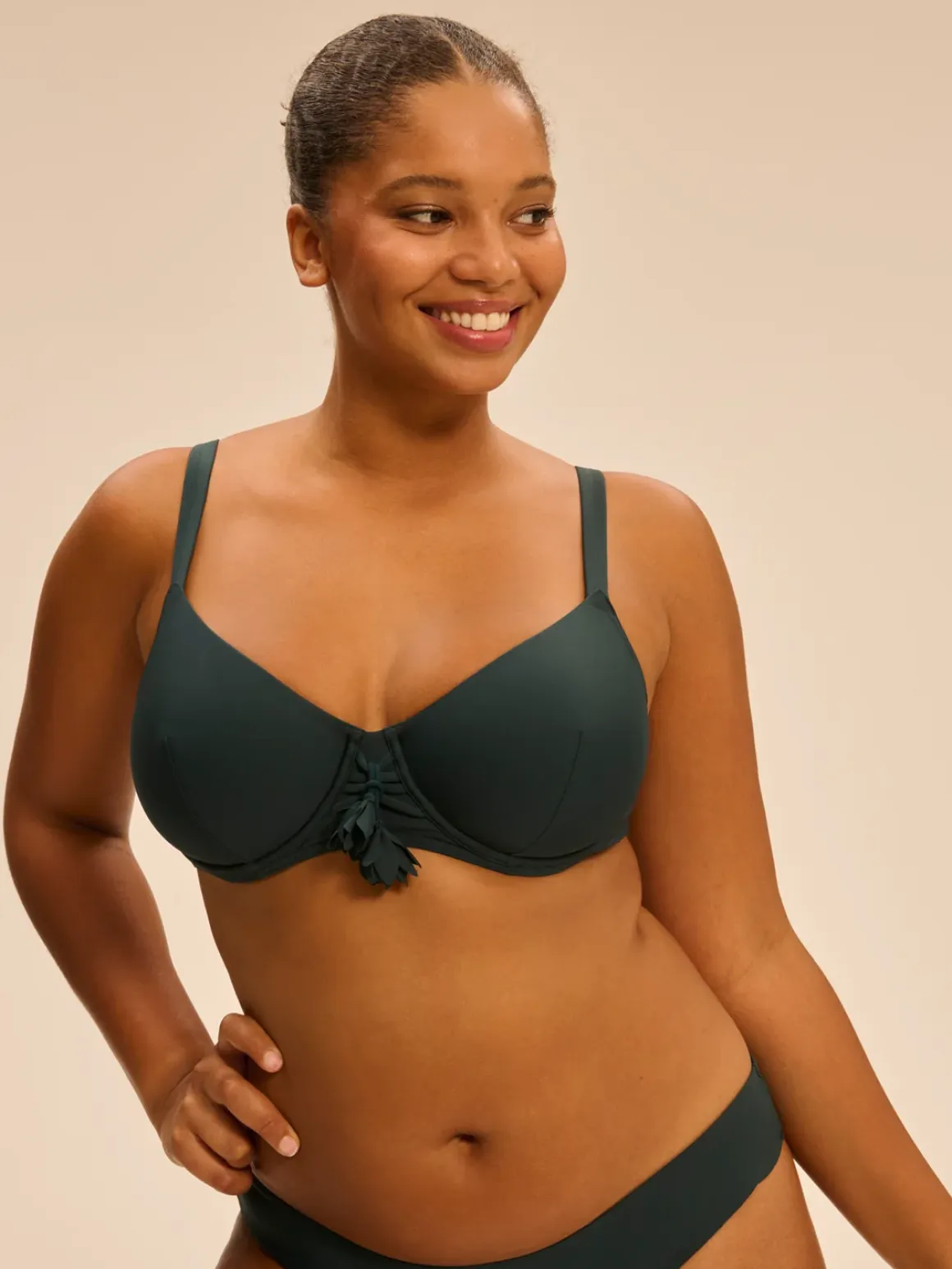 Haut de maillot de bain avec armatures - Vert Tropical