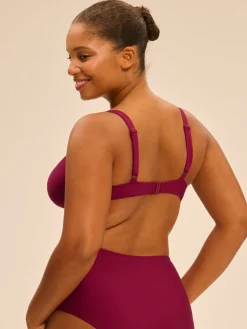 Haut de maillot de bain avec armatures - Cassis