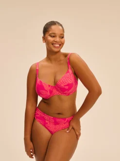 Haut de maillot de bain avec armatures - Imprimé Bright Rose