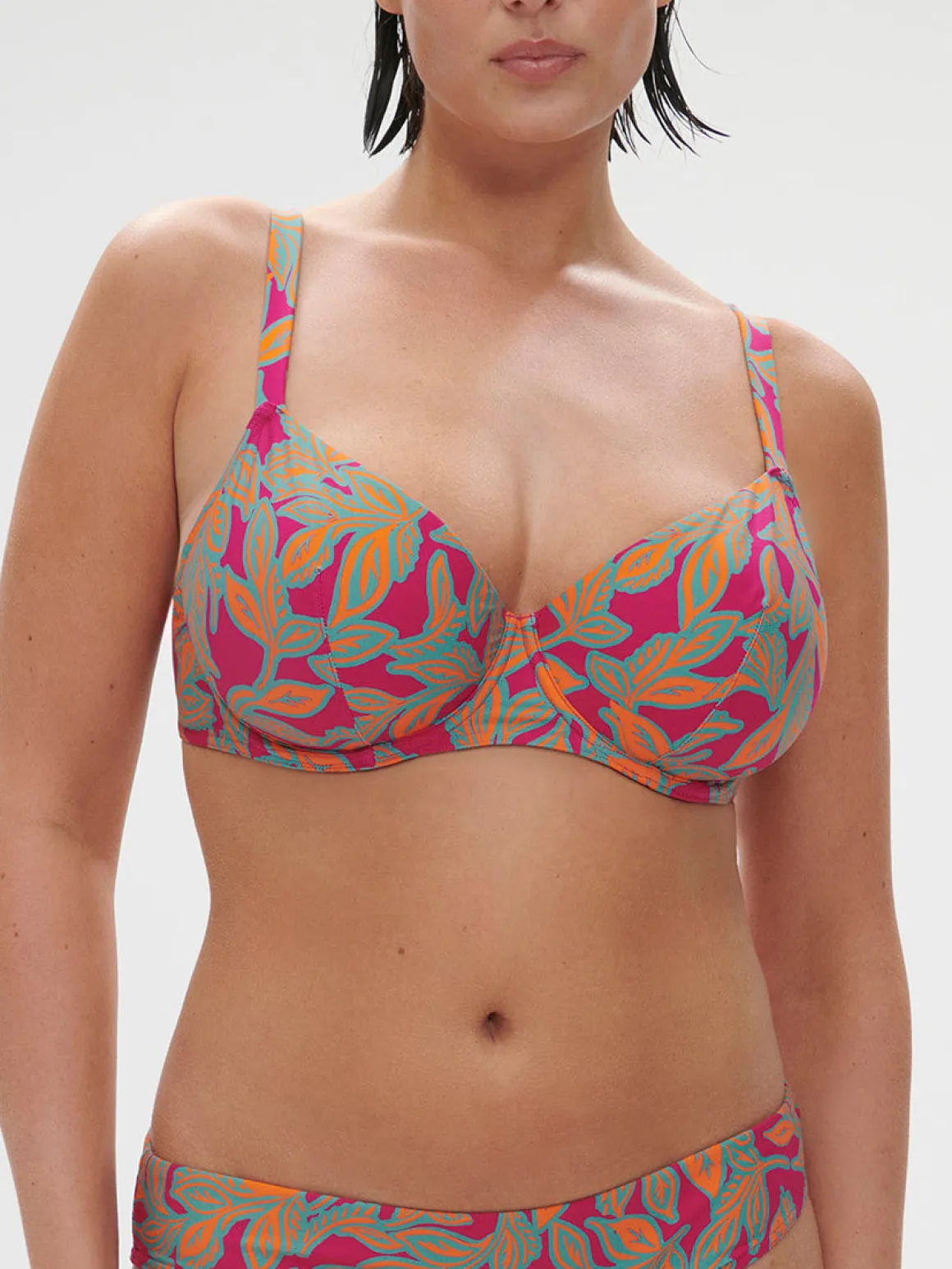 Haut de maillot de bain avec armatures - Imprimé Rose Ménara