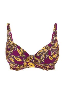 Haut de maillot de bain avec armatures - Imprimé Violet Agadir