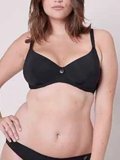 Haut de maillot de bain avec armatures - Noir