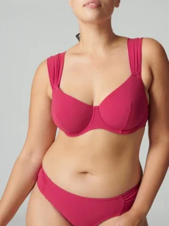 Haut de maillot de bain avec armatures - Framboise