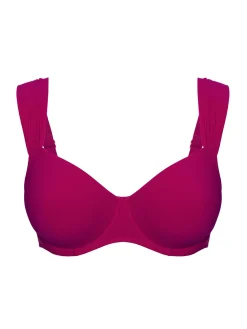 Haut de maillot de bain avec armatures - Framboise
